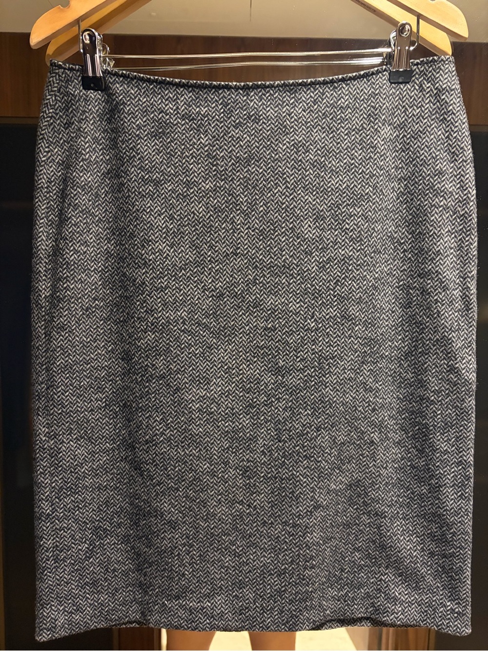 🖤🇮🇹Armani Collezioni Gray Black Herringbone Pencil Skirt🇮🇹🖤